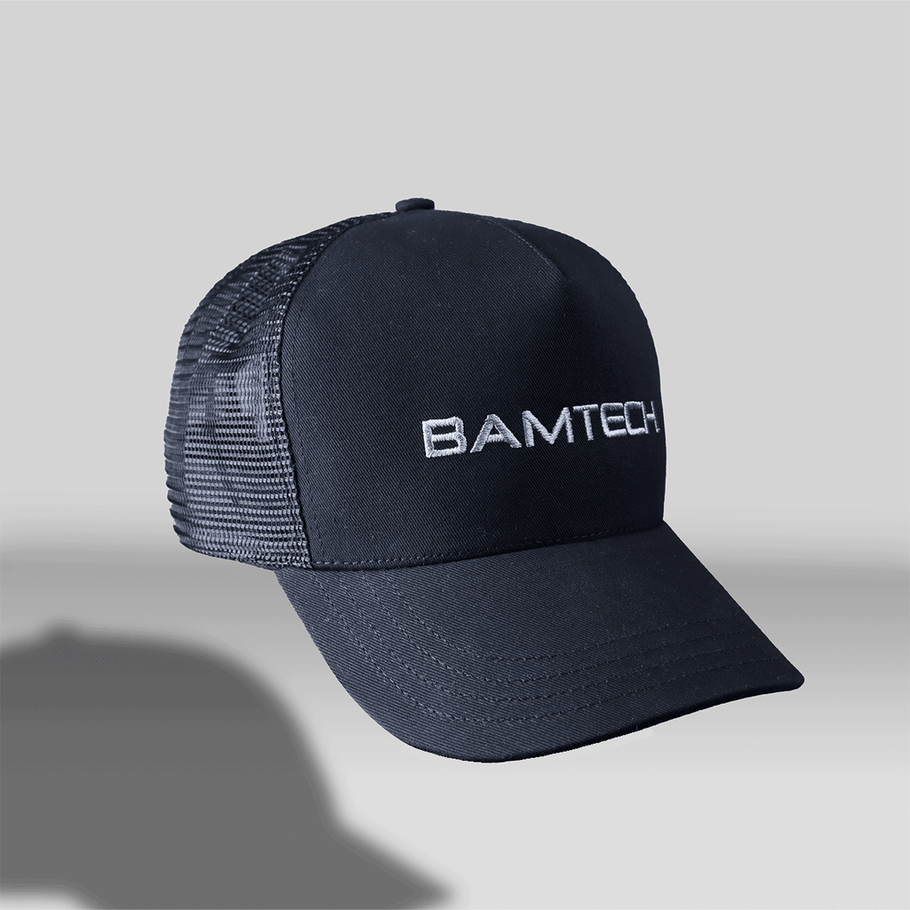 "A-Frame Snapback Bamtech Logo Hat - Sporty and Timeless Headwear" - Embrace a sporty and timeless look with this navy blue A-Frame Snapback Bamtech Logo Hat. The structured A-frame silhouette provides a clean and athletic style. With the Bamtech logo prominently displayed on the front, this hat adds a touch of branding to your ensemble. The snapback closure ensures a secure and customizable fit. Whether you're hitting the beach or running errands, this navy blue hat is a versatile and fashionable choice.