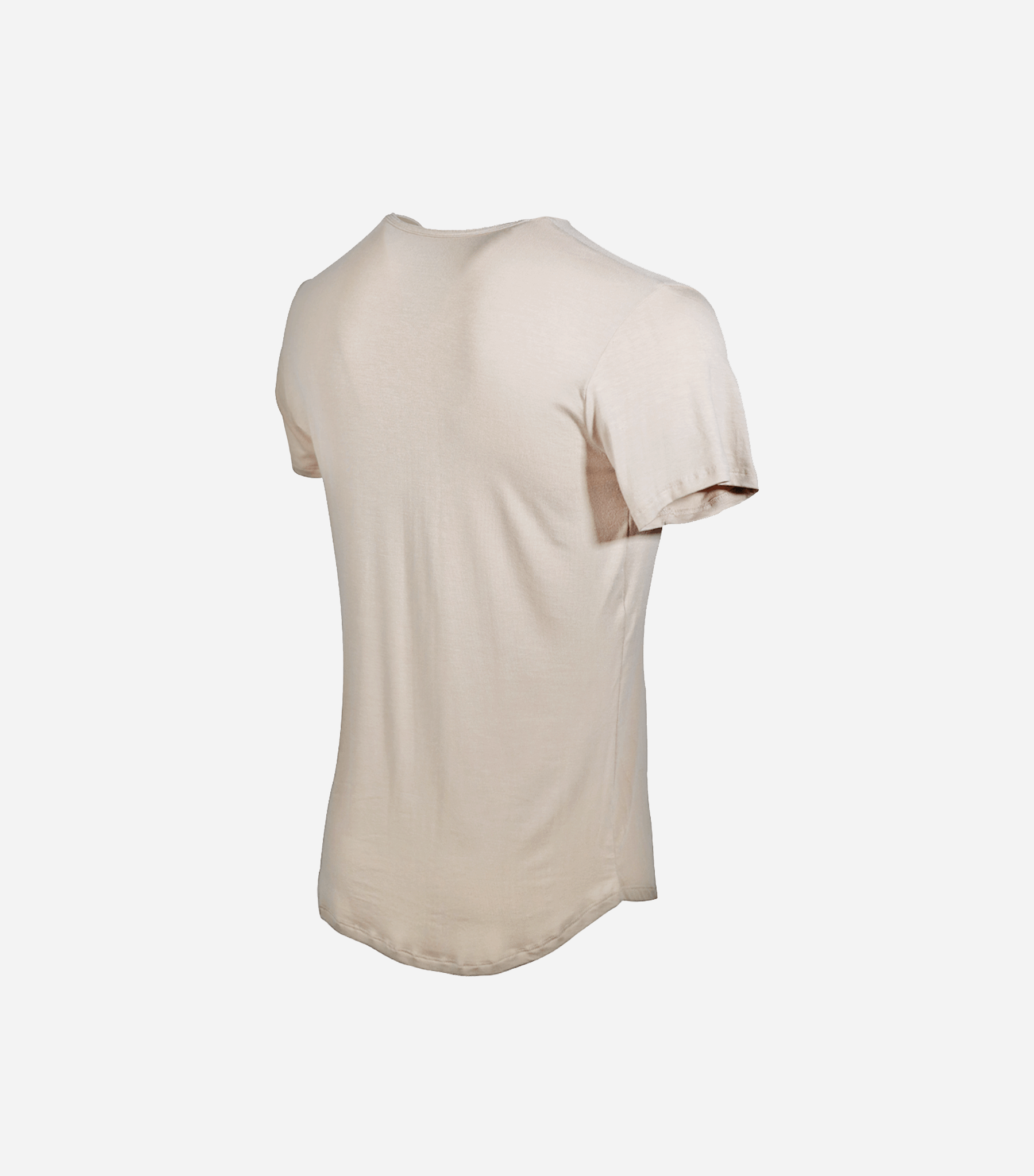 Bamboo Swift Curve-Hem T-Shirt - Sandstone – Bamtech